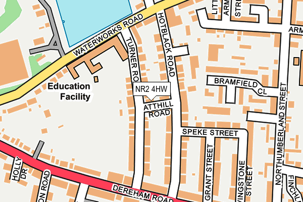 NR2 4HW map - OS OpenMap – Local (Ordnance Survey)
