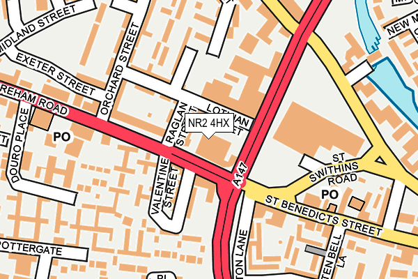 NR2 4HX map - OS OpenMap – Local (Ordnance Survey)