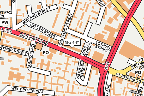 NR2 4HY map - OS OpenMap – Local (Ordnance Survey)
