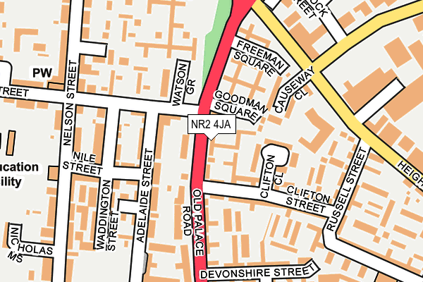 NR2 4JA map - OS OpenMap – Local (Ordnance Survey)