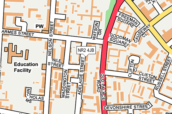 NR2 4JB map - OS OpenMap – Local (Ordnance Survey)