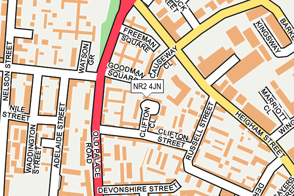 NR2 4JN map - OS OpenMap – Local (Ordnance Survey)