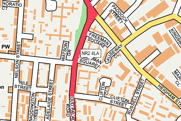NR2 4LA map - OS OpenMap – Local (Ordnance Survey)