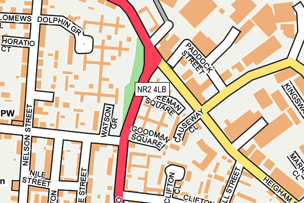 NR2 4LB map - OS OpenMap – Local (Ordnance Survey)