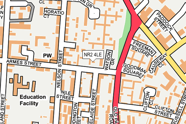 NR2 4LE map - OS OpenMap – Local (Ordnance Survey)