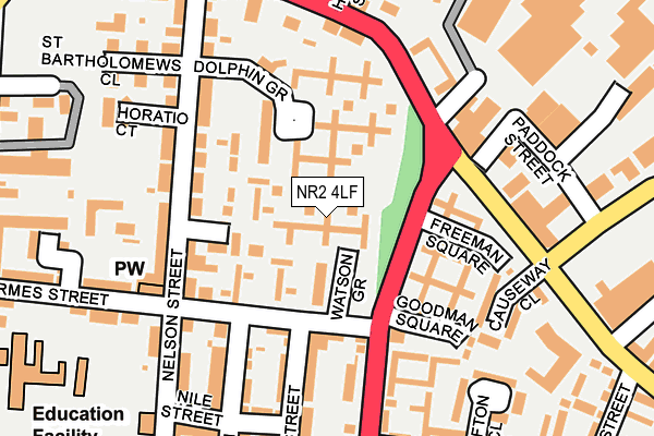 NR2 4LF map - OS OpenMap – Local (Ordnance Survey)