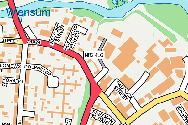 NR2 4LG map - OS OpenMap – Local (Ordnance Survey)