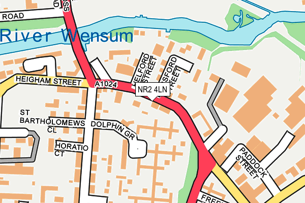 NR2 4LN map - OS OpenMap – Local (Ordnance Survey)
