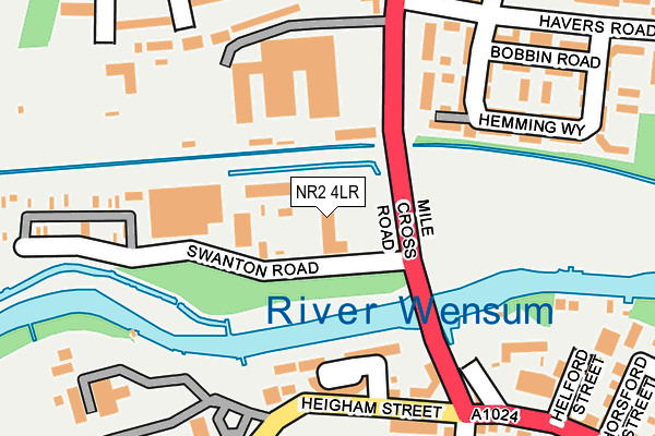 NR2 4LR map - OS OpenMap – Local (Ordnance Survey)