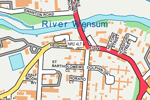NR2 4LT map - OS OpenMap – Local (Ordnance Survey)
