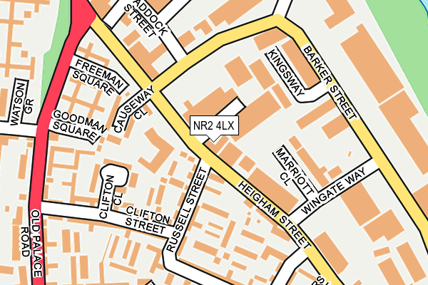 NR2 4LX map - OS OpenMap – Local (Ordnance Survey)