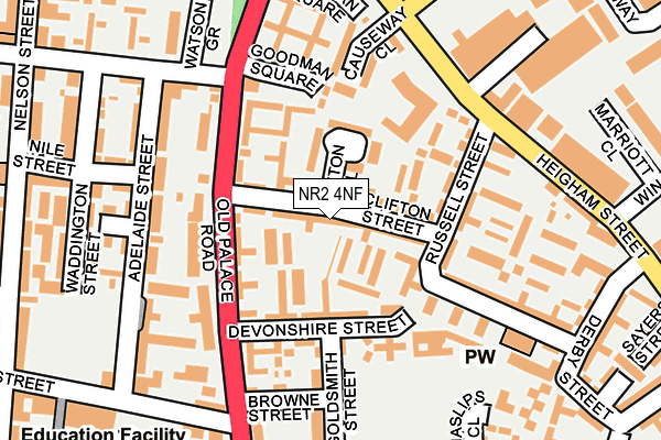 NR2 4NF map - OS OpenMap – Local (Ordnance Survey)