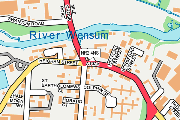 NR2 4NS map - OS OpenMap – Local (Ordnance Survey)
