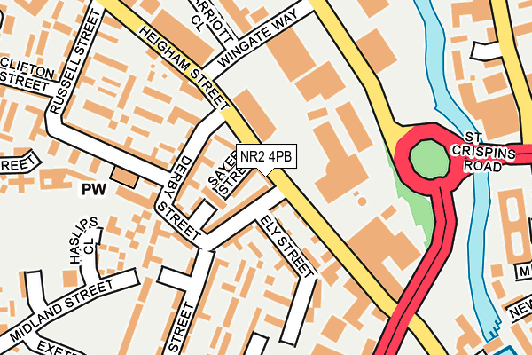 NR2 4PB map - OS OpenMap – Local (Ordnance Survey)