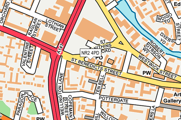 NR2 4PD map - OS OpenMap – Local (Ordnance Survey)