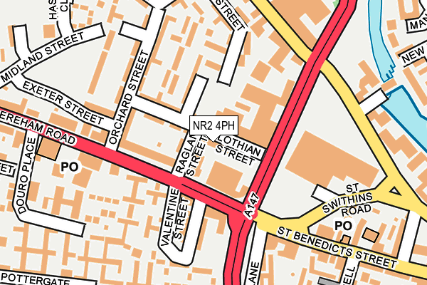 NR2 4PH map - OS OpenMap – Local (Ordnance Survey)