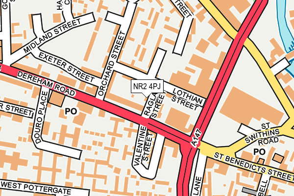 NR2 4PJ map - OS OpenMap – Local (Ordnance Survey)