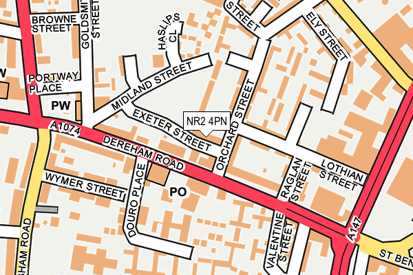 NR2 4PN map - OS OpenMap – Local (Ordnance Survey)