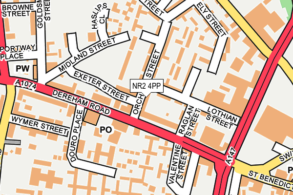 NR2 4PP map - OS OpenMap – Local (Ordnance Survey)