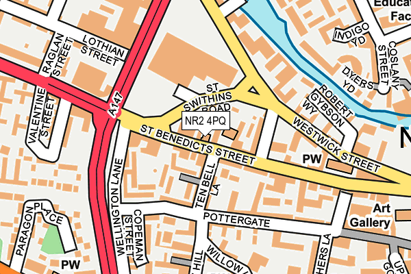 NR2 4PQ map - OS OpenMap – Local (Ordnance Survey)