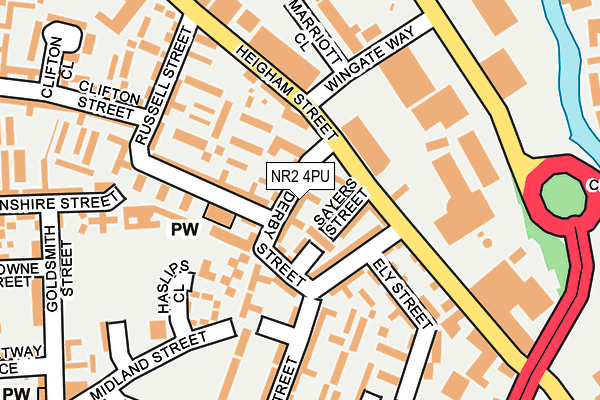 NR2 4PU map - OS OpenMap – Local (Ordnance Survey)