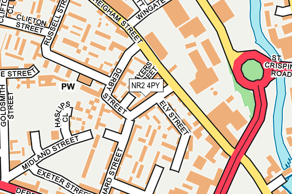 NR2 4PY map - OS OpenMap – Local (Ordnance Survey)