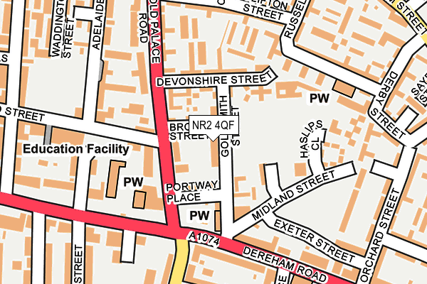 NR2 4QF map - OS OpenMap – Local (Ordnance Survey)