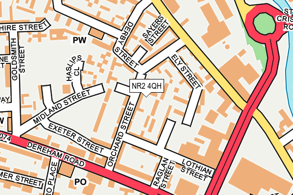 NR2 4QH map - OS OpenMap – Local (Ordnance Survey)