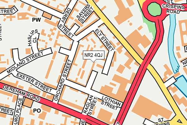 NR2 4QJ map - OS OpenMap – Local (Ordnance Survey)