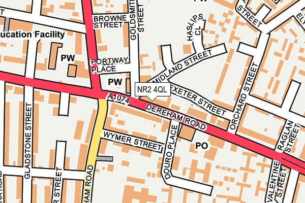 NR2 4QL map - OS OpenMap – Local (Ordnance Survey)