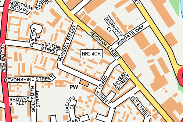NR2 4QR map - OS OpenMap – Local (Ordnance Survey)