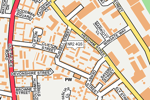NR2 4QS map - OS OpenMap – Local (Ordnance Survey)