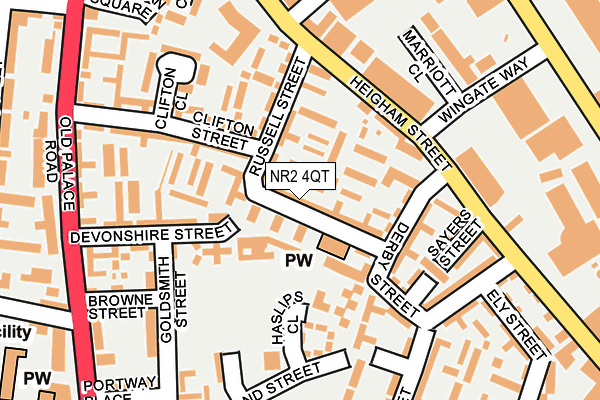 NR2 4QT map - OS OpenMap – Local (Ordnance Survey)
