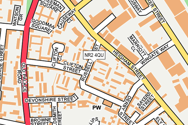 NR2 4QU map - OS OpenMap – Local (Ordnance Survey)