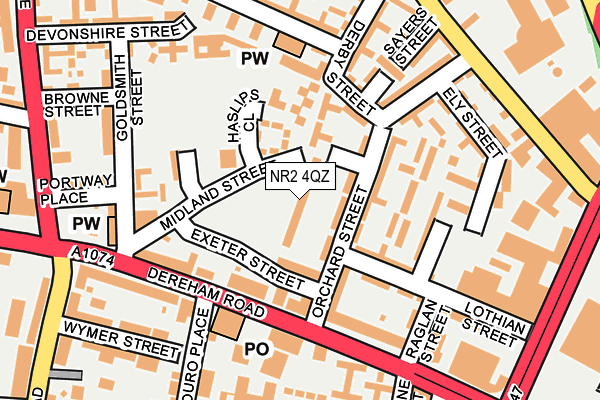 NR2 4QZ map - OS OpenMap – Local (Ordnance Survey)