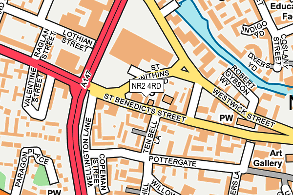NR2 4RD map - OS OpenMap – Local (Ordnance Survey)