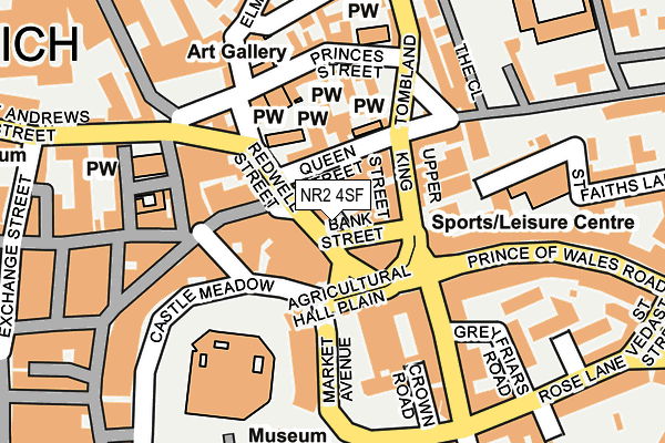 NR2 4SF map - OS OpenMap – Local (Ordnance Survey)