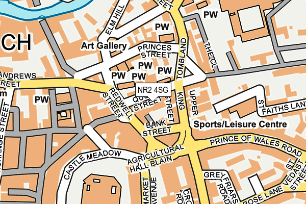 NR2 4SG map - OS OpenMap – Local (Ordnance Survey)