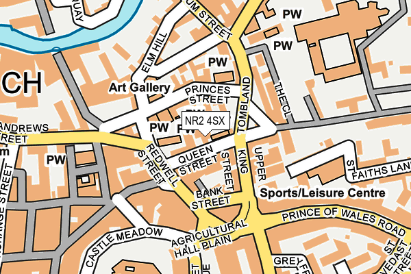NR2 4SX map - OS OpenMap – Local (Ordnance Survey)
