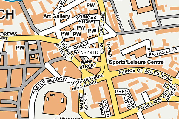 NR2 4TD map - OS OpenMap – Local (Ordnance Survey)