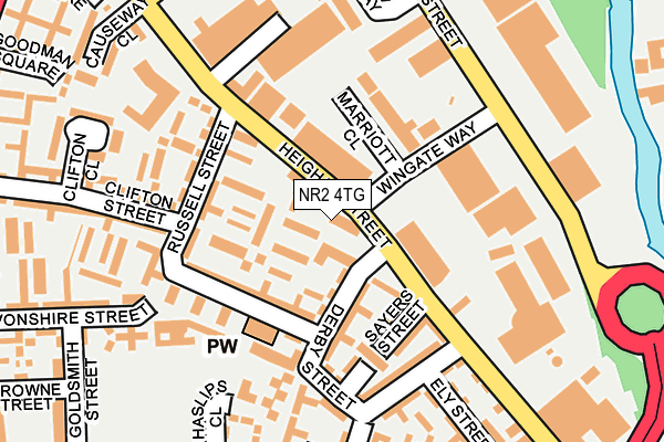 NR2 4TG map - OS OpenMap – Local (Ordnance Survey)