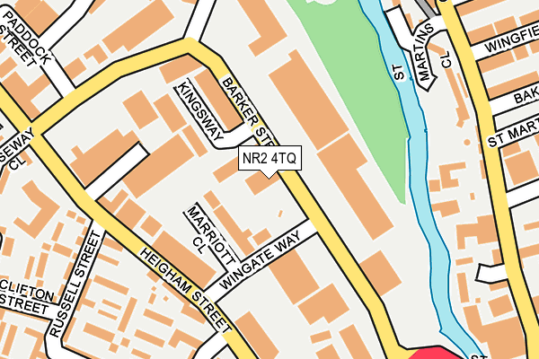 NR2 4TQ map - OS OpenMap – Local (Ordnance Survey)