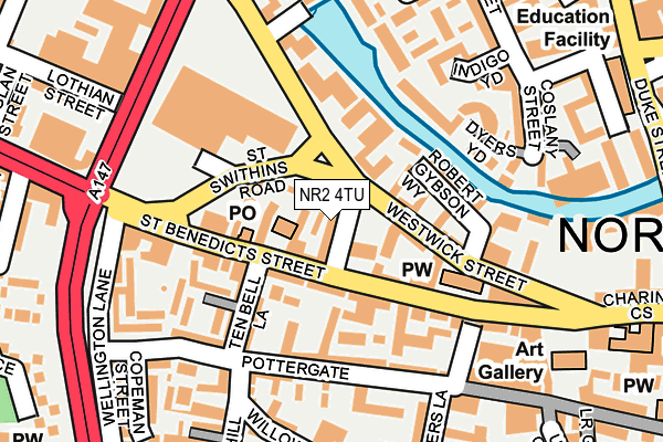 NR2 4TU map - OS OpenMap – Local (Ordnance Survey)