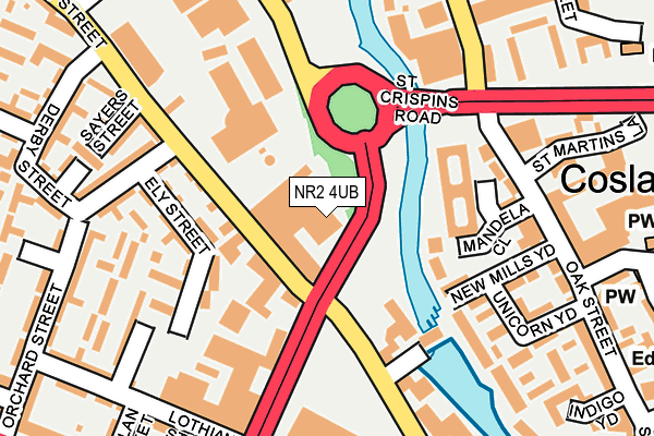 NR2 4UB map - OS OpenMap – Local (Ordnance Survey)