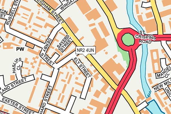 NR2 4UN map - OS OpenMap – Local (Ordnance Survey)