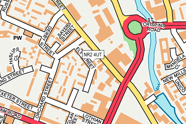 NR2 4UT map - OS OpenMap – Local (Ordnance Survey)