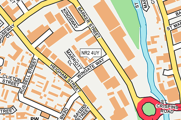 NR2 4UY map - OS OpenMap – Local (Ordnance Survey)