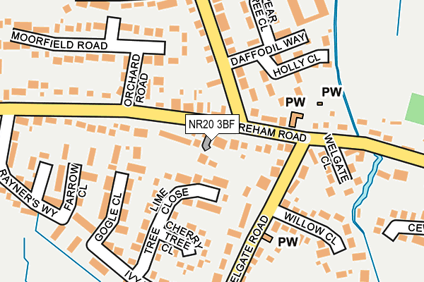 NR20 3BF map - OS OpenMap – Local (Ordnance Survey)