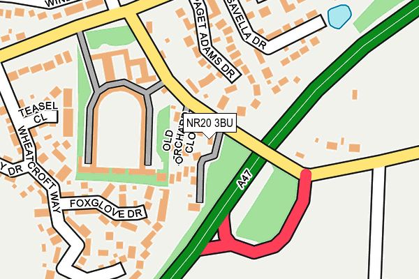 NR20 3BU map - OS OpenMap – Local (Ordnance Survey)
