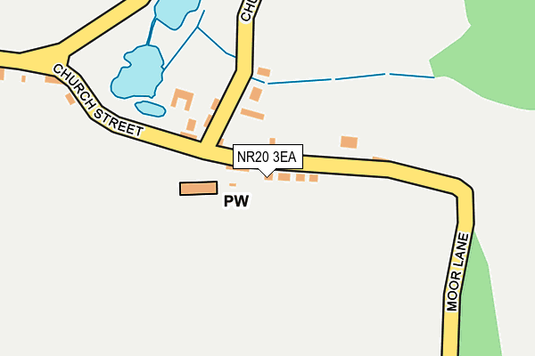 NR20 3EA map - OS OpenMap – Local (Ordnance Survey)